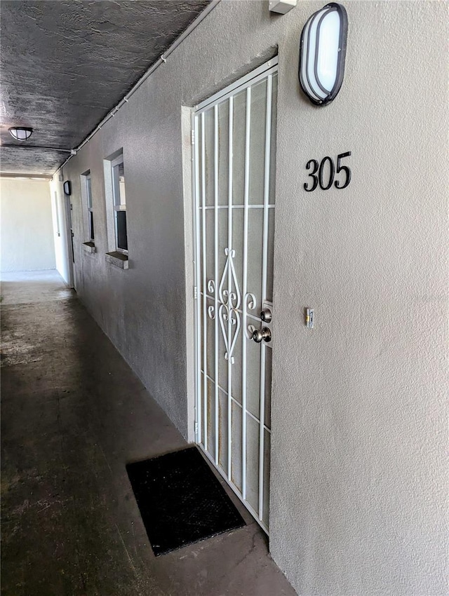 view of doorway to property