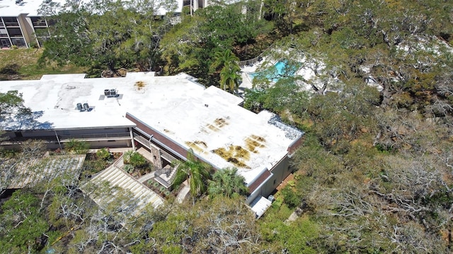 820 Patricia Ave Unit 207, Dunedin, FL 34698 - view from above of property featuring a pool area