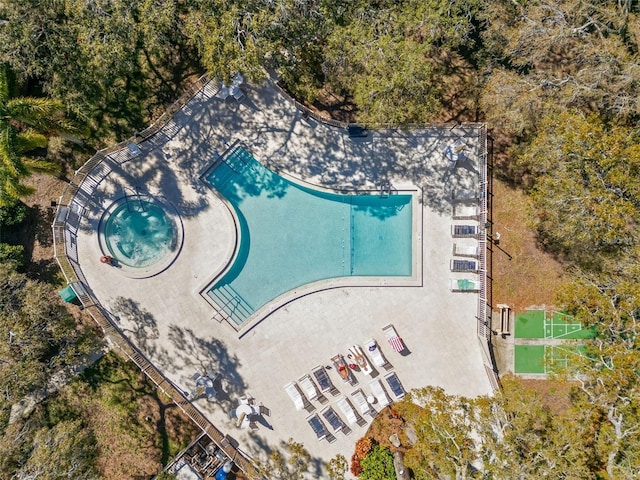 820 Patricia Ave Unit 207, Dunedin, FL 34698 - bird's eye view of a pool