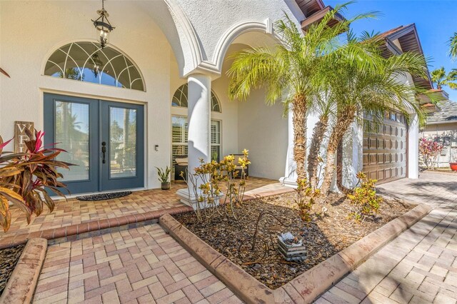 entrance to property with french doors