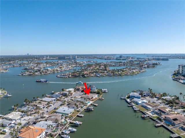 15 Marina Ter, Treasure Island, FL 33706 - aerial perspective of suburban area featuring a nearby body of water