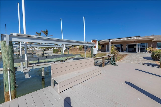 15 Marina Ter, Treasure Island, FL 33706 - dock area with boat lift and a water view