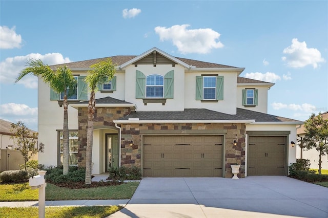 view of front of home featuring a garage