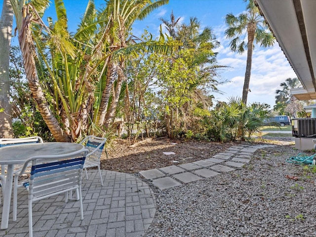 35 Juniper Way, Clearwater Beach, FL 33767 - view of yard with outdoor dining space, a patio area, and central AC unit