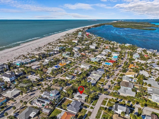 35 Juniper Way, Clearwater Beach, FL 33767 - aerial view of property's location featuring nearby suburban area and expansive coastline