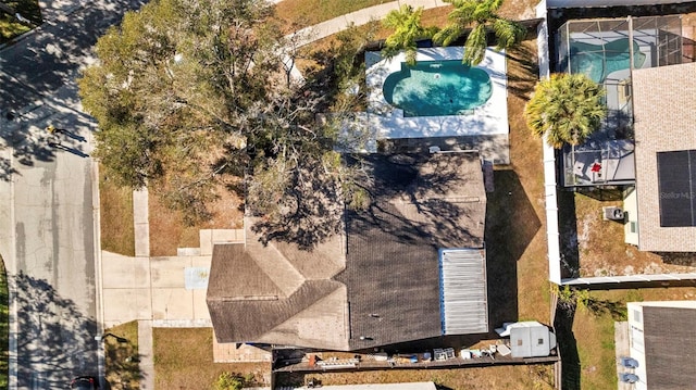 1202 Sawdust Ct, Valrico, FL 33596 - view from above of property with a pool