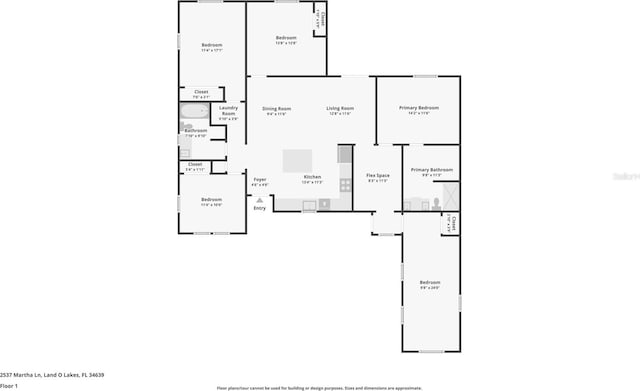 2537 Martha Ln, Land O Lakes, FL 34639 - home floor plan