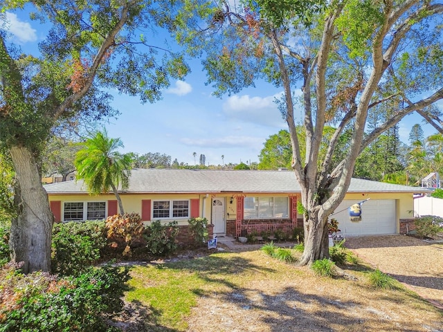 ranch-style house with a garage