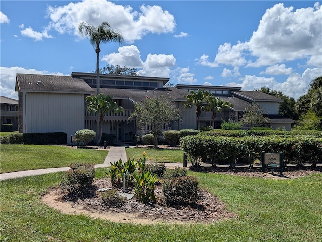 exterior space with a front yard