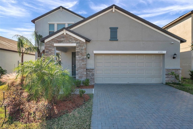 view of front of home featuring a garage