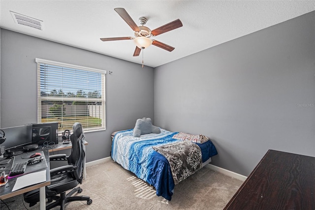 11321 Chilly Water Ct, Riverview, FL 33569 - bedroom with a desk, carpet floors, baseboards, and ceiling fan