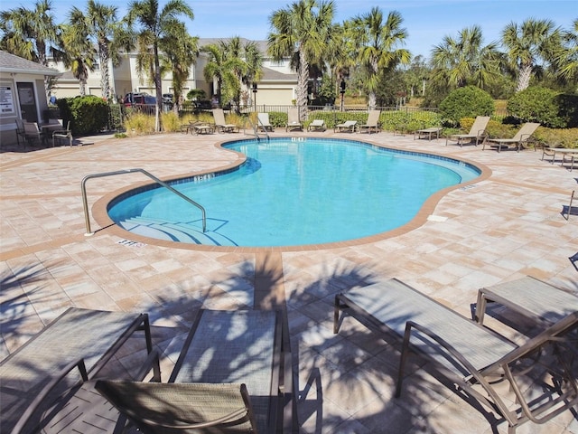 view of pool with a patio area