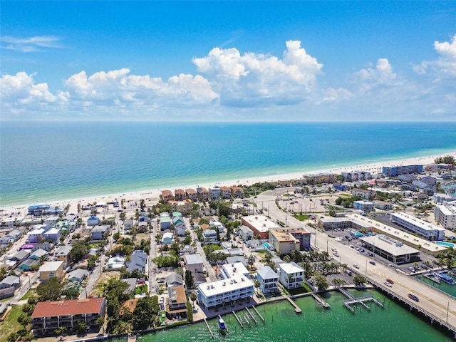 143 94th Ave Unit 2, Treasure Island, FL 33706 - bird's eye view of waterfront with a beach