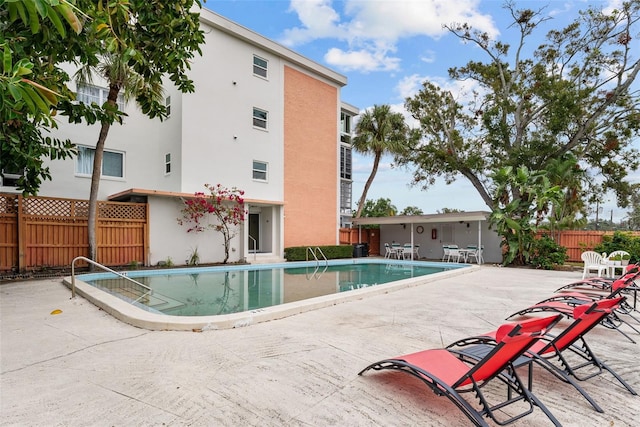 view of pool with a patio