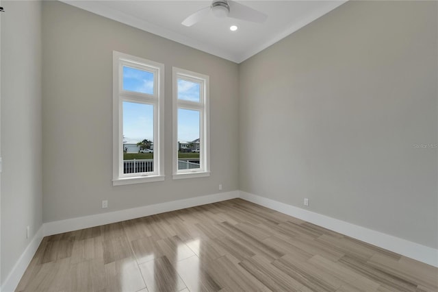 5713 Tybee Island Dr, Apollo Beach, FL 33572 - empty room featuring a ceiling fan, baseboards, and recessed lighting