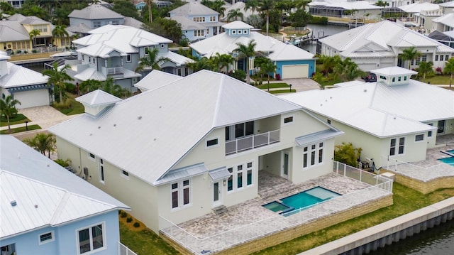 5713 Tybee Island Dr, Apollo Beach, FL 33572 - aerial perspective of suburban area with a pool
