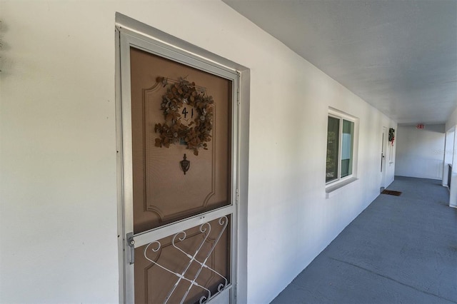 view of doorway to property