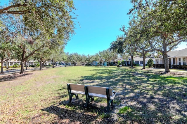 surrounding community featuring a yard