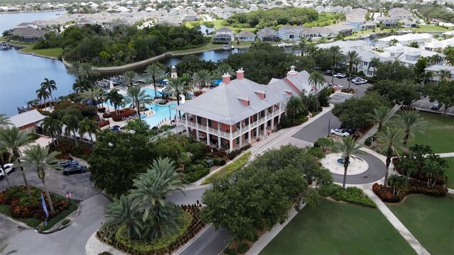 5314 Golden Isles Dr, Apollo Beach, FL 33572 - aerial view of a nearby body of water and a pool