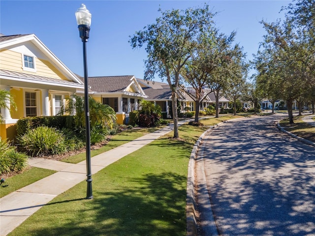 view of community with a lawn