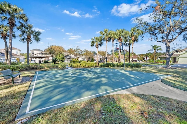 view of basketball court