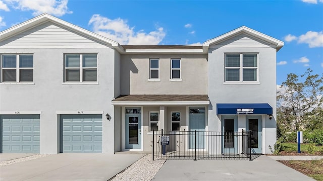 view of property with a garage