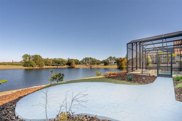 view of water feature