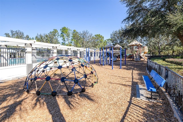 exterior space with a playground