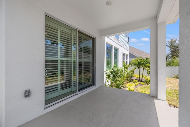 view of patio with fence