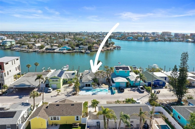 353 144th Ave, Madeira Beach, FL 33708 - aerial view of residential area with a large body of water