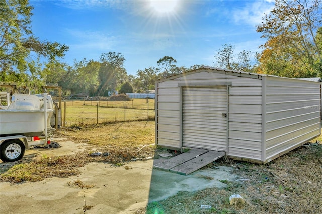 view of outdoor structure