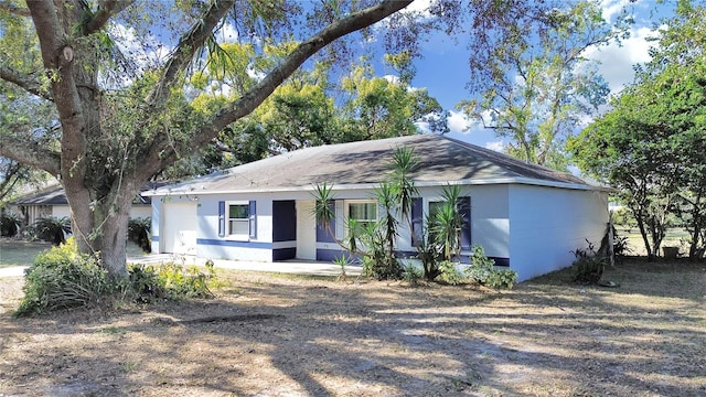 view of single story home