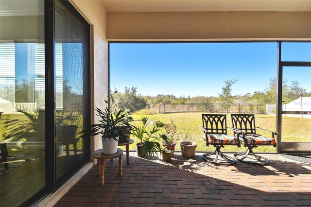 view of sunroom