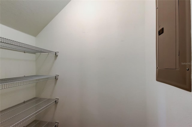 pantry with electric panel