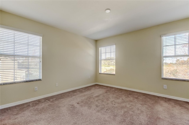 carpeted spare room with plenty of natural light