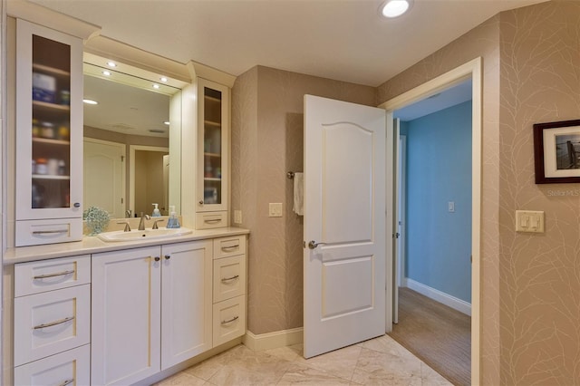 bathroom with vanity