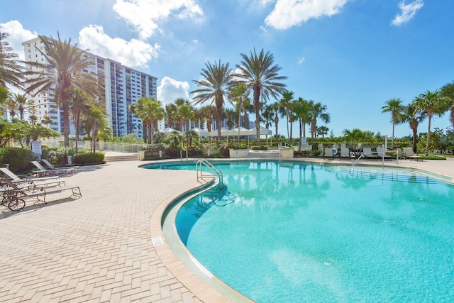 view of pool with a patio area