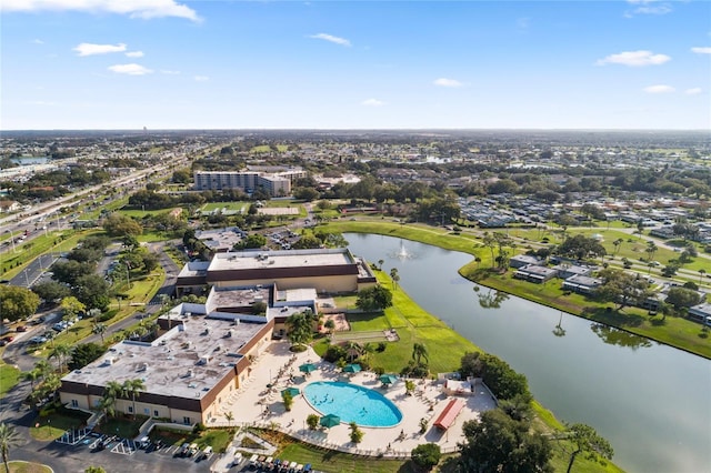 2232 Greenwich Dr Unit 56, Sun City Center, FL 33573 - aerial view featuring a water view