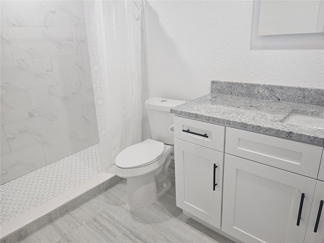 5802 Mohr Loop Unit 5802-5804-5806-5808, Tampa, FL 33615 - bathroom with toilet, vanity, a stall shower, and a textured wall
