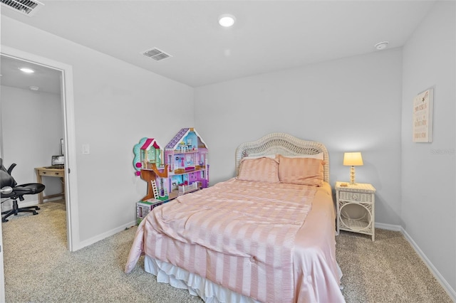 view of carpeted bedroom