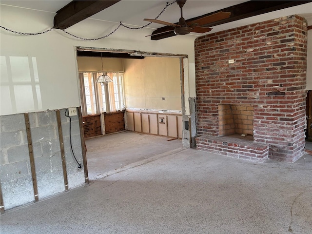 505 80th Ave, St Pete Beach, FL 33706 - unfurnished living room with a ceiling fan