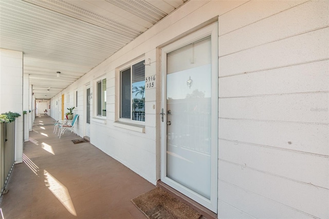 view of doorway to property