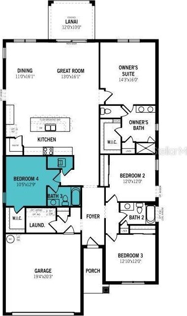17901 Solstice Ave, Venice, FL 34293 - home floor plan