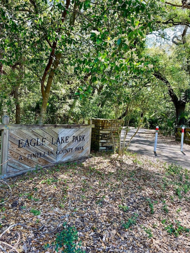 view of community sign