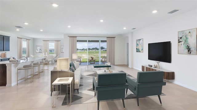 4315 Pullet Ct, Lakewood Ranch, FL 34211 - living area featuring recessed lighting and baseboards