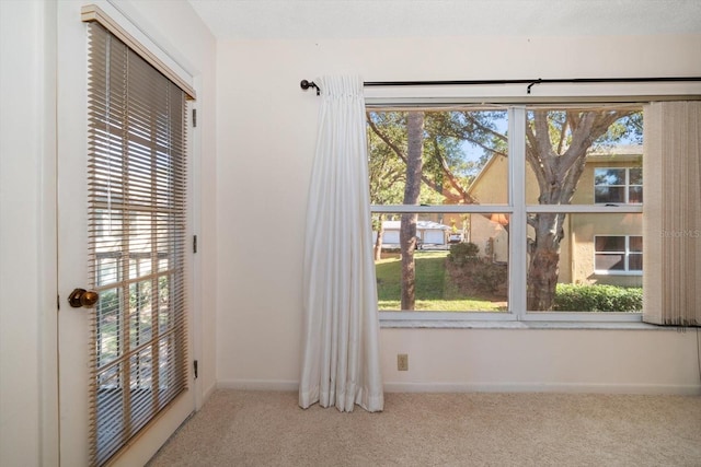 interior space with carpet flooring