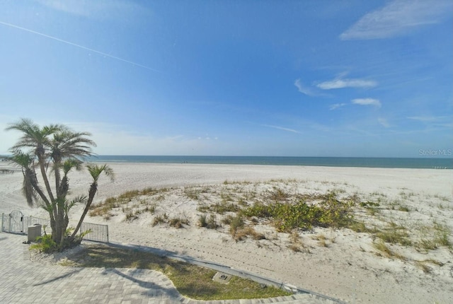 water view with a view of the beach