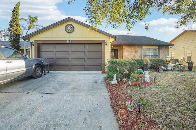 ranch-style house with a garage