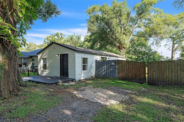 rear view of house with a patio area