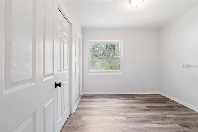 empty room featuring light hardwood / wood-style flooring